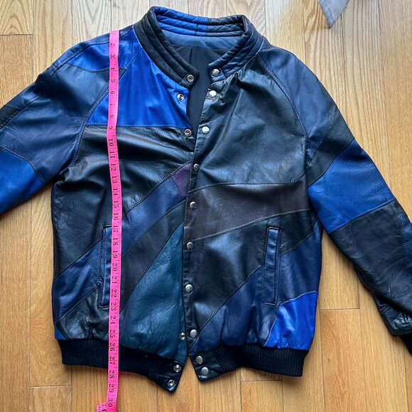 Vintage Leather Bomber Jacket - Picture 1 of 9